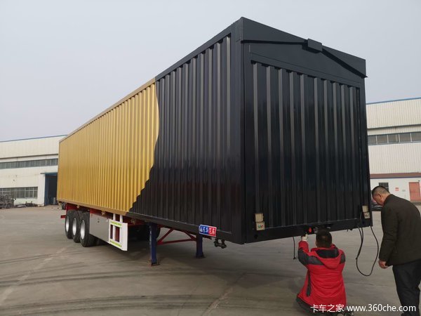 13.75米翼展车集装箱式半挂车图片