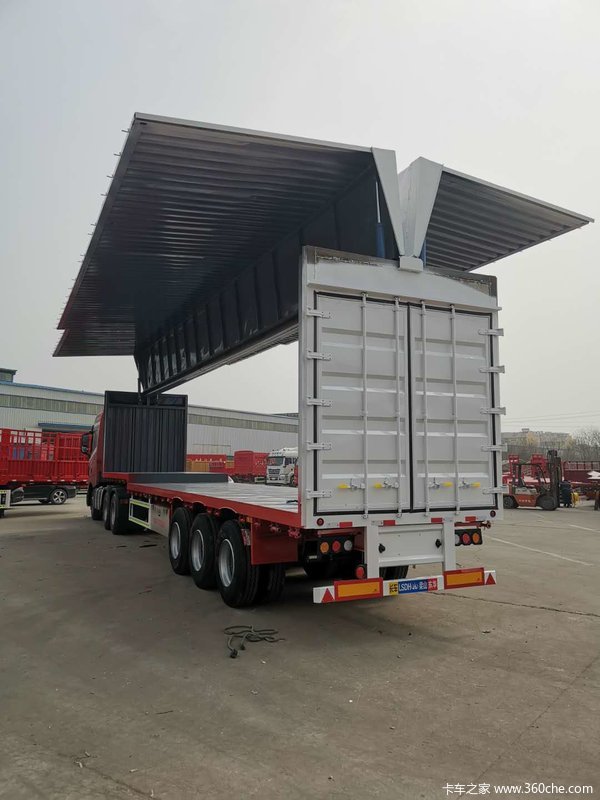 13.75米翼展车集装箱式半挂车图片