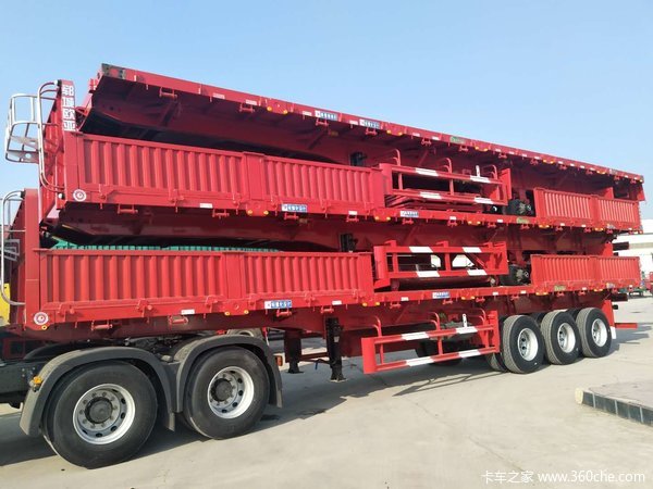 13米标准自卸半挂车！6.8吨保拉60吨自卸半挂车图片