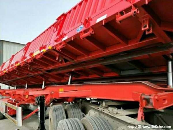 轻型标车侧翻自卸半挂车图片