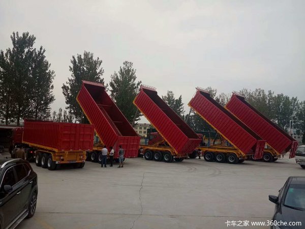 轻型标车侧翻自卸半挂车图片