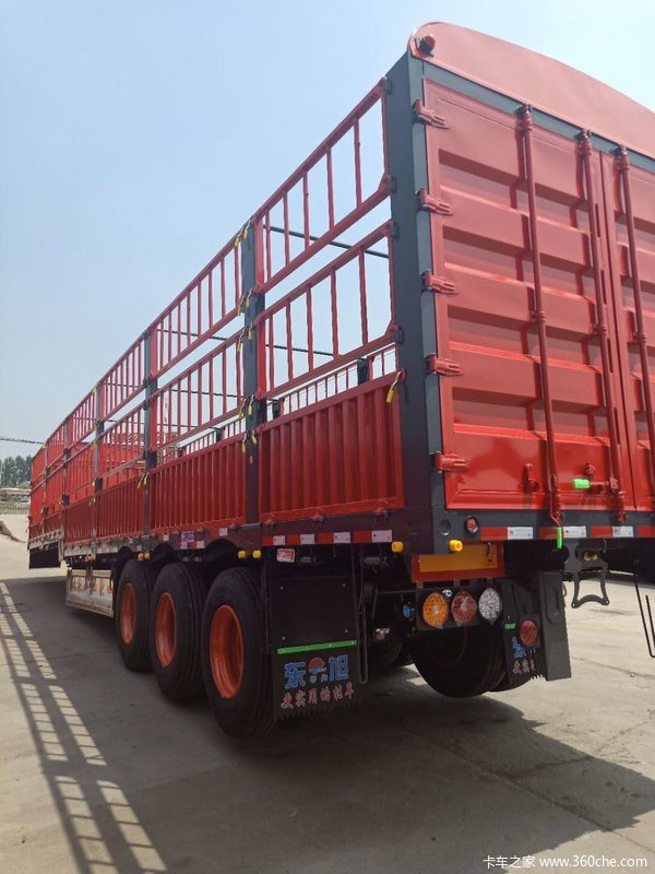 高端挂车，电泳漆喷粉，质保7年不掉色不掉漆防腐蚀仓栅式半挂车图片