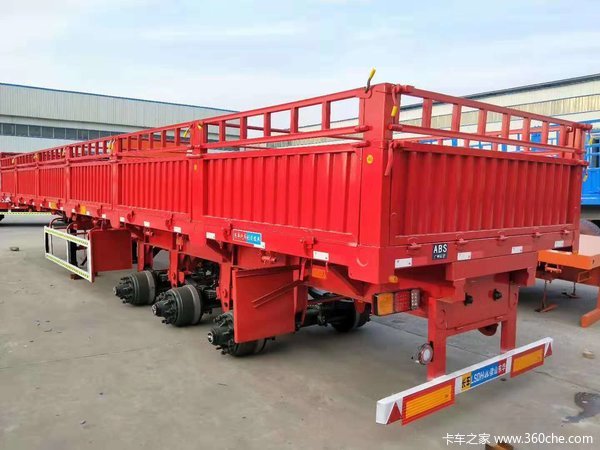 标车侧翻13米2.55米60高可带加高门栏板式半挂车图片