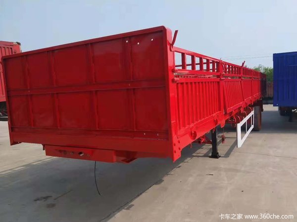 标车侧翻13米2.55米60高可带加高门栏板式半挂车图片