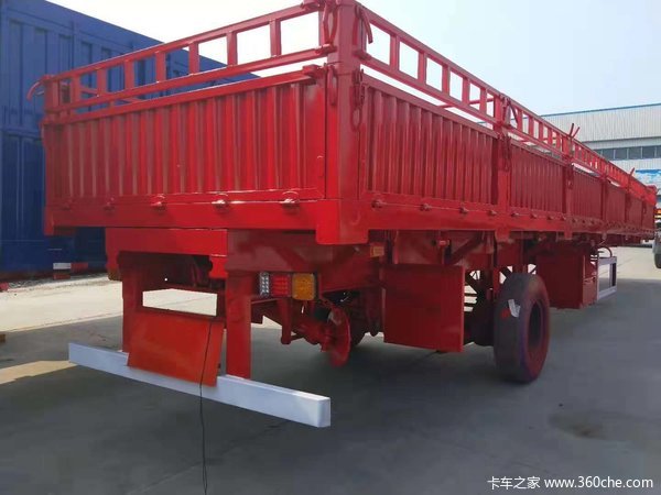 标车侧翻13米2.55米60高可带加高门栏板式半挂车图片