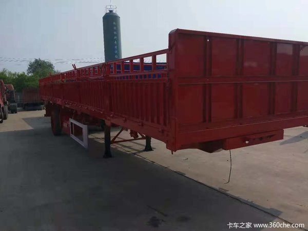 标车侧翻13米2.55米60高可带加高门栏板式半挂车图片