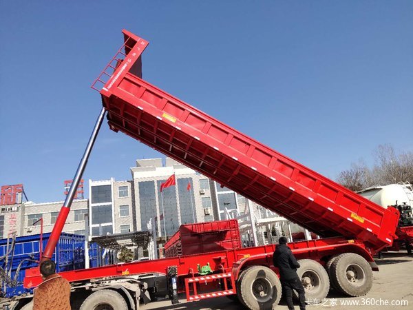 轻型标准侧翻后翻厂家直销自卸半挂车图片