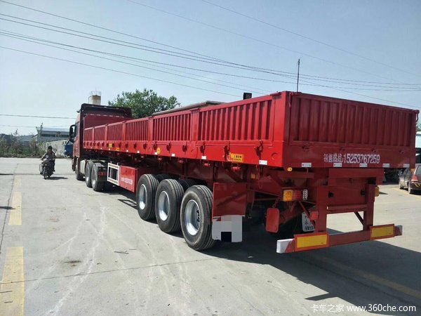 标车侧翻自卸半挂车图片