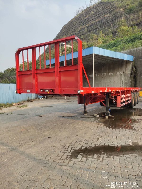 不用修的平板半挂车平板式半挂车图片