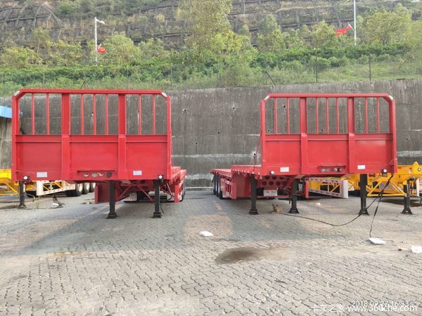 不用修的平板半挂车平板式半挂车图片