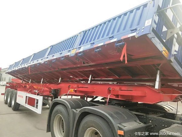 超轻体侧翻自卸半挂车，可以旧换新，可全国分期！自卸半挂车图片