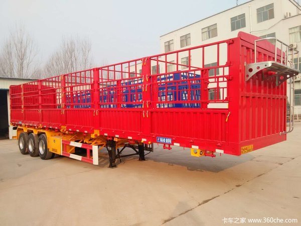 高端轻型仓栏挂车，危险品仓栏挂车，厂家直销以旧换新，支持全国分期付款！仓栅式半挂车图片