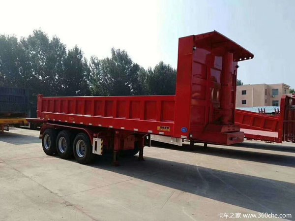 平板后翻自卸自卸半挂车图片