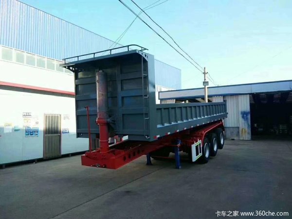 平板后翻自卸自卸半挂车图片