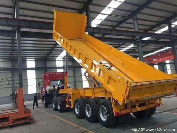 平板后翻自卸自卸半挂车图片