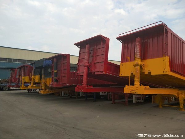 平板后翻自卸自卸半挂车图片