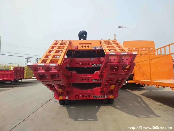 低平板半挂车勾机板系列低平板半挂车图片