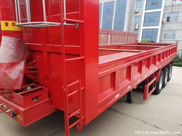 自卸后翻自卸半挂车图片