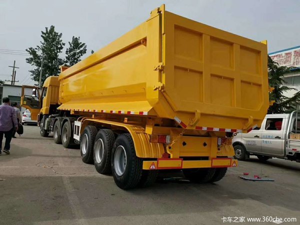 自卸后翻自卸半挂车图片
