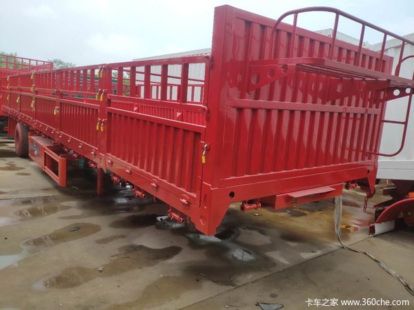 13米标箱侧翻自卸半挂车图片