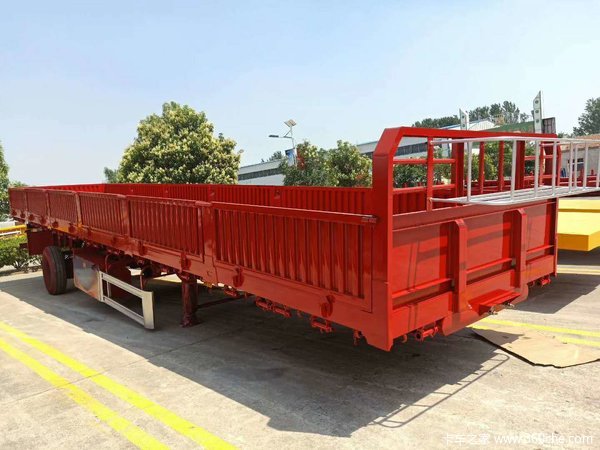 13米标箱侧翻自卸半挂车图片