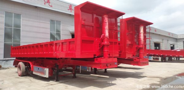 后翻自卸半挂车厂家直销高强钢制造自卸半挂车图片