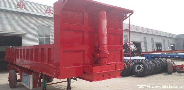后翻自卸半挂车厂家直销高强钢制造自卸半挂车图片