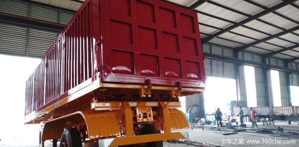 后翻自卸半挂车厂家直销高强钢制造自卸半挂车图片