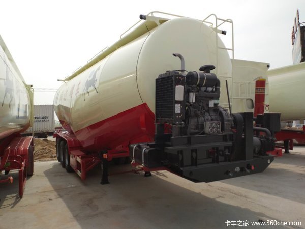 厂家直销散装水泥罐车下灰车立方可选粉粒物料运输半挂车图片