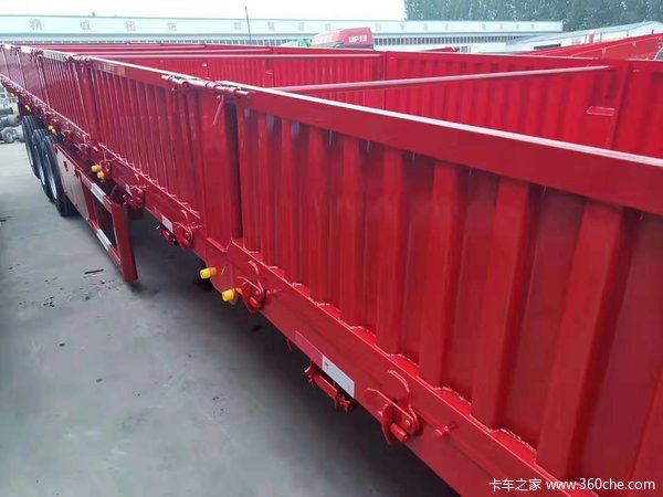 大梁宝钢抗扭曲13米标车侧翻半挂车高栏半挂车支持分期自卸半挂车图片