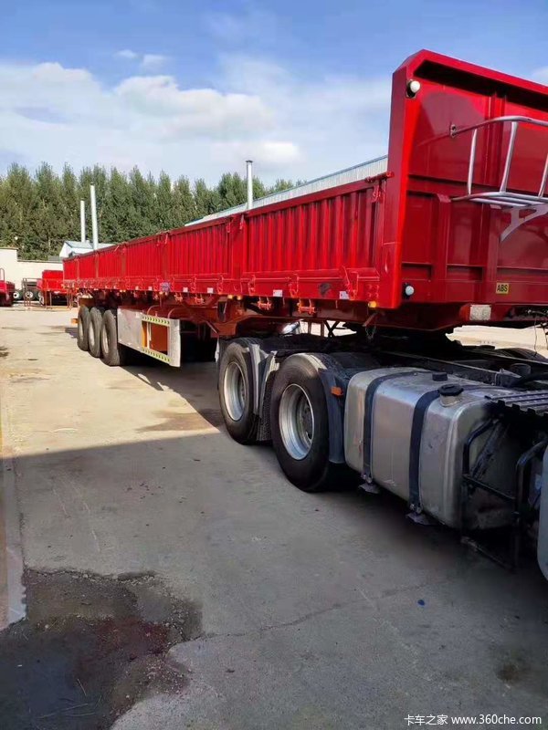 大梁宝钢抗扭曲13米标车侧翻半挂车高栏半挂车支持分期自卸半挂车图片