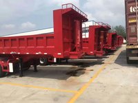 全国能上牌的标准后翻自卸车,下卧车底,标载专用,9米长60公分可加高自卸半挂车图片