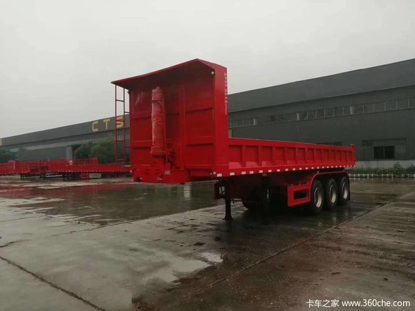 全国能上牌的标准后翻自卸车，下卧车底，标载专用，9米长60公分可加高自卸半挂车图片