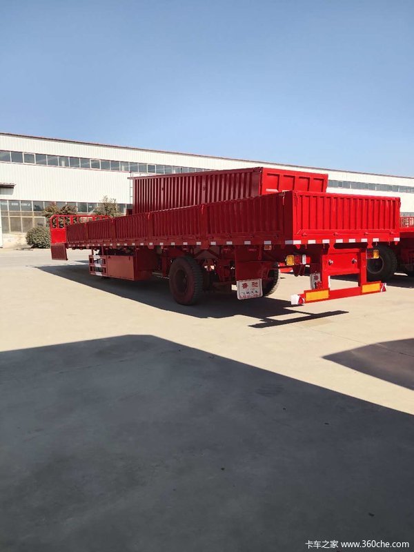 13米标箱栏板式半挂车图片