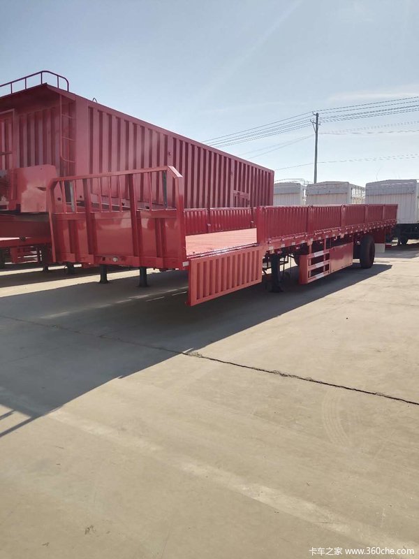 13米标箱栏板式半挂车图片