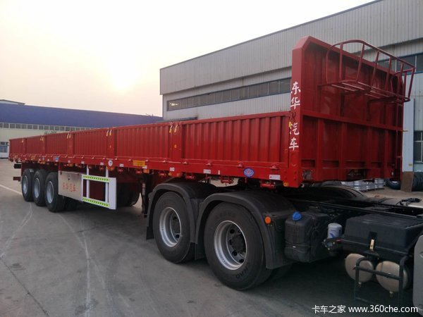 13米标箱半挂车平板式半挂车图片