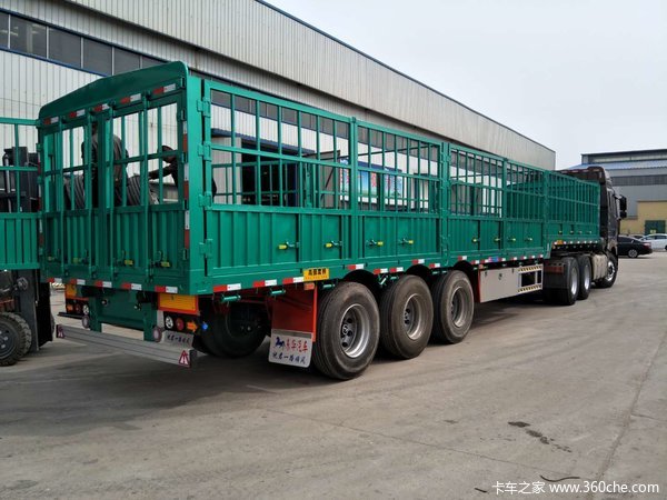 13米标箱半挂车平板式半挂车图片