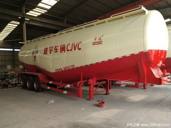 30－75方现车销售，单罐可做按揭粉粒物料运输半挂车图片