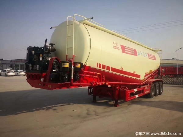 30－75方现车销售，单罐可做按揭粉粒物料运输半挂车图片