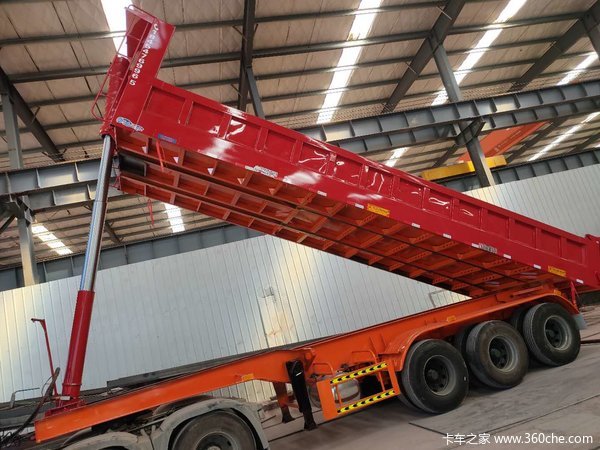 砂石料神器一体后翻半挂车自卸半挂车图片