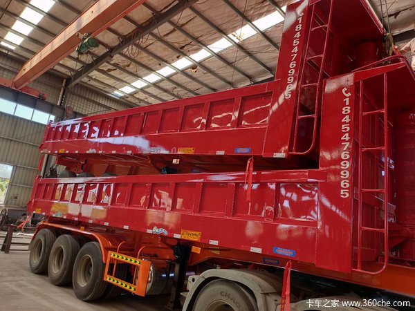 砂石料神器一体后翻半挂车自卸半挂车图片