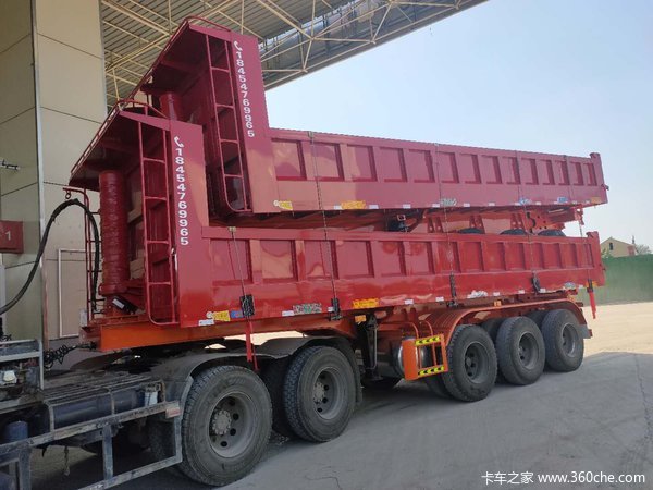 砂石料神器一体后翻半挂车自卸半挂车图片