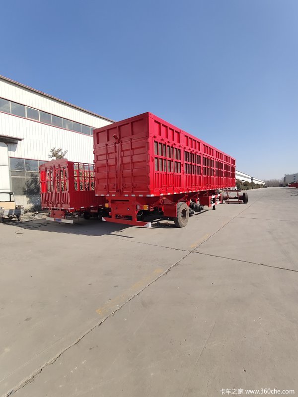 一车4用型高栏仓栅式半挂车图片