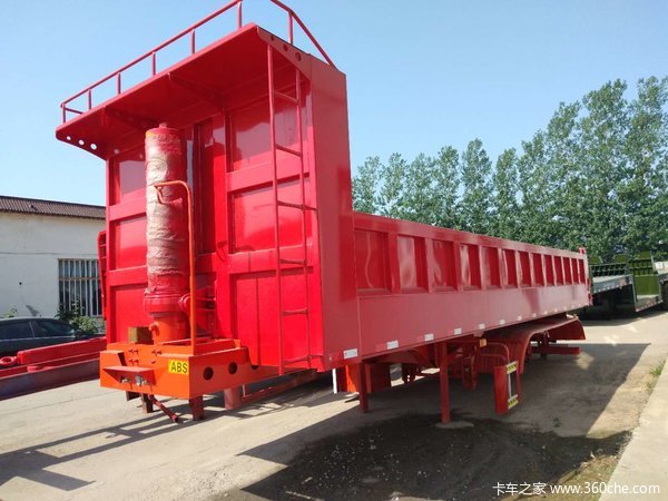 一体后翻内高85公分9米长不改型自卸半挂车图片