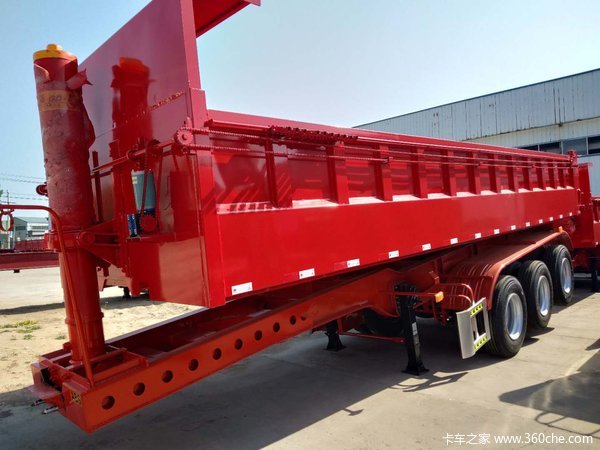 一体后翻内高85公分9米长不改型自卸半挂车图片