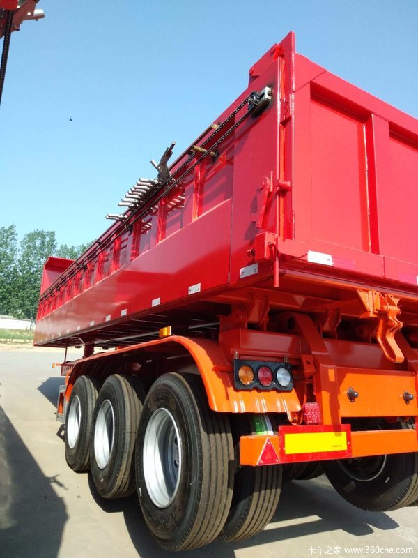 一体后翻内高85公分9米长不改型自卸半挂车图片