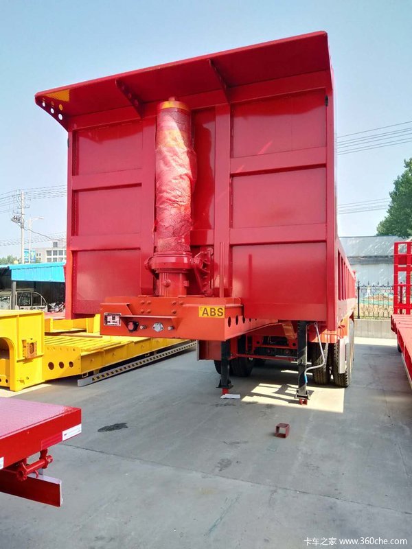 一体后翻内高85公分9米长不改型自卸半挂车图片