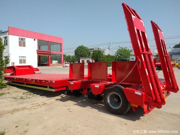 低平板半挂车整车高强钢制作厂家直销低平板半挂车图片