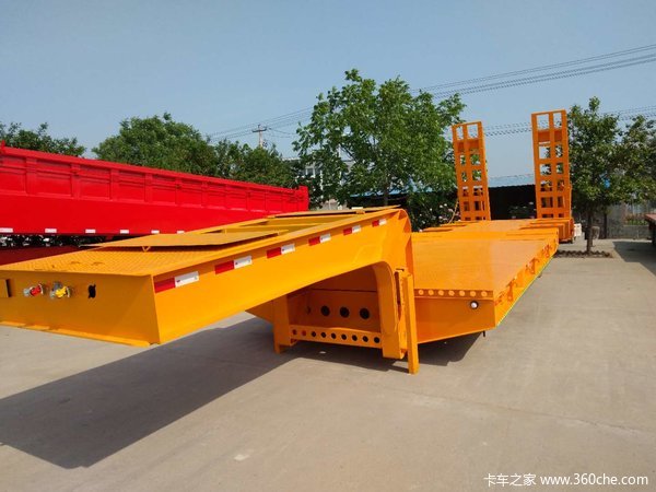 低平板半挂车整车高强钢制作厂家直销低平板半挂车图片