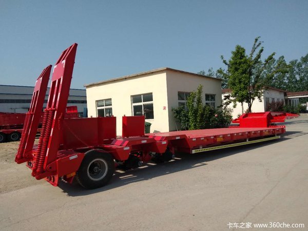 低平板半挂车整车高强钢制作厂家直销低平板半挂车图片